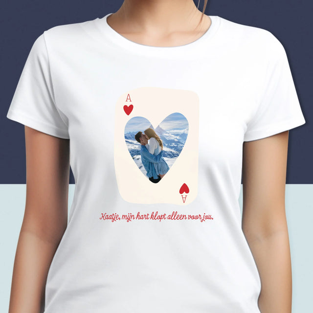 Foto En Handtekening: Valentijnkaart - T-Shirt Voor Dames