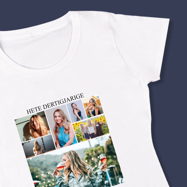 Fotocollage: Hete Dertigjarige - T-Shirt Voor Dames