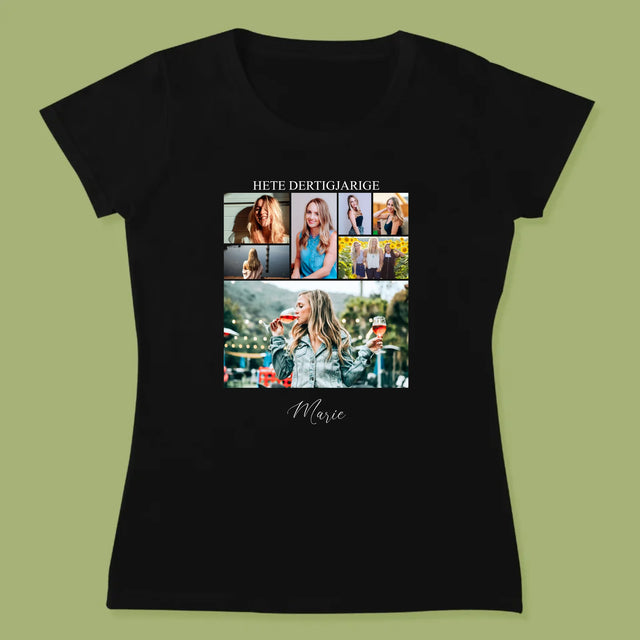 Fotocollage: Hete Dertigjarige - T-Shirt Voor Dames