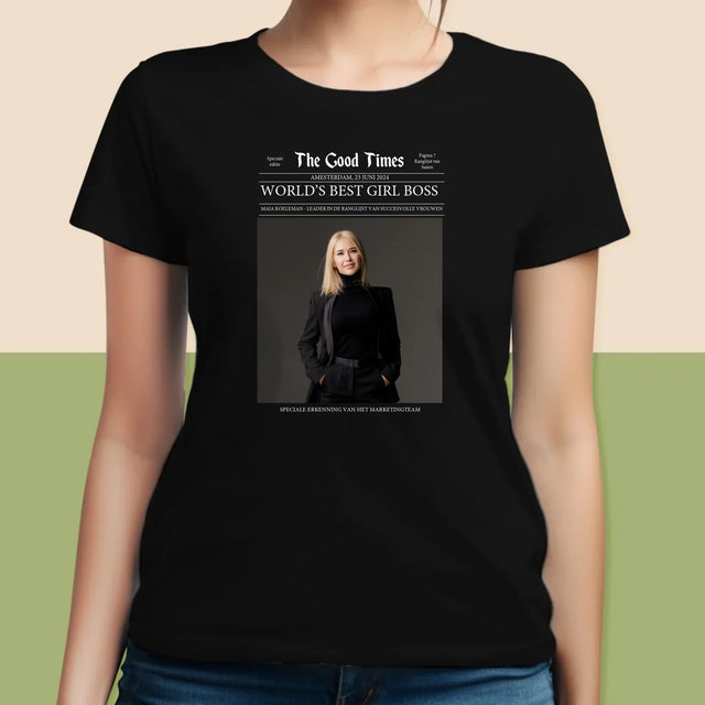 Omslag Van Tijdschrift: World’S Best Girl Boss - T-Shirt Voor Dames