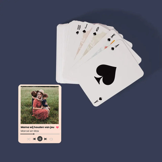 Foto En Handtekening: Mama Wij Houden Van Jou - Speelkaarten