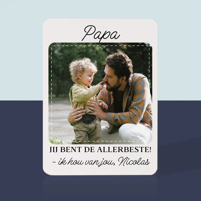 Foto En Handtekening: Allerbeste Papa - Speelkaarten