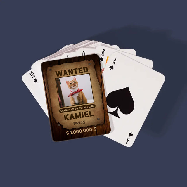 Foto En Handtekening: Huisdier Wanted - Speelkaarten