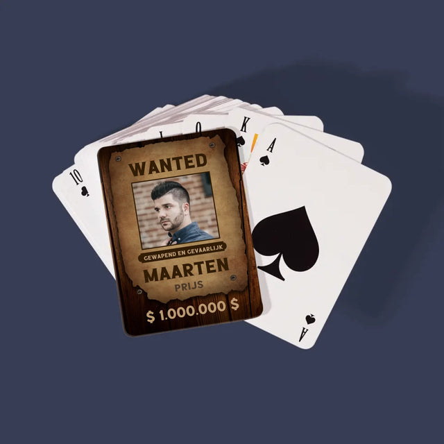 Foto En Handtekening: Wanted - Speelkaarten