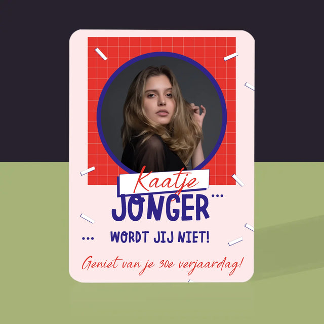 Foto En Handtekening: Jonger Wordt Jij Niet - Speelkaarten