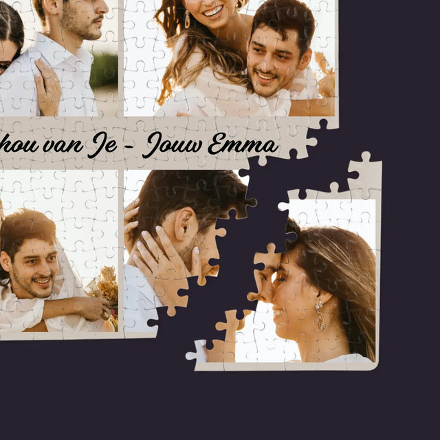 Fotocollage: 4 Foto'S En Handtekening - Puzzel