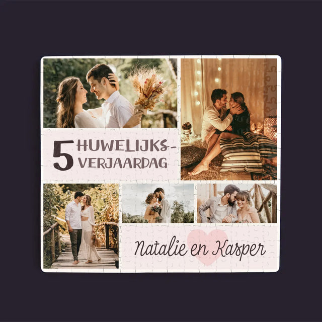 Fotocollage: 5De Huwelijksverjaardag - Puzzel