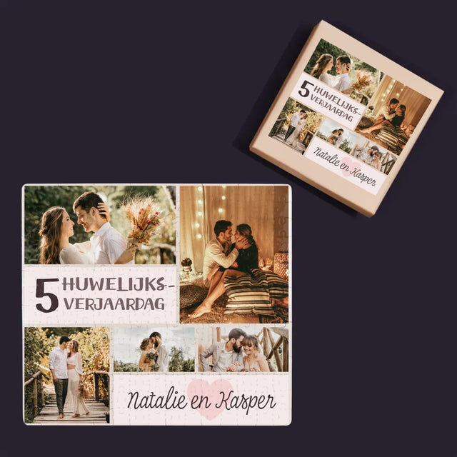 Fotocollage: 5De Huwelijksverjaardag - Puzzel