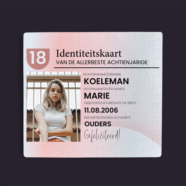 Foto En Handtekening: Identiteitskaart - Puzzel