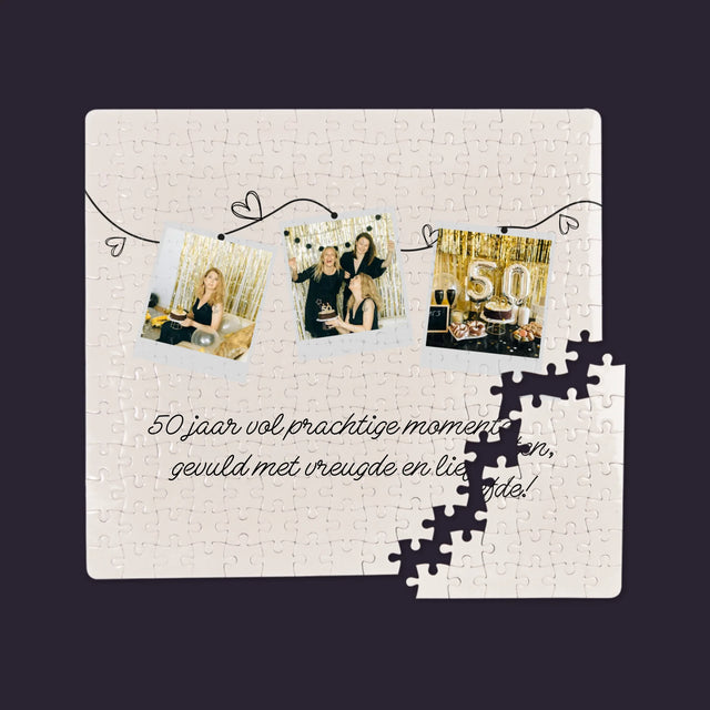 Fotocollage:  50 Jaar Vol Prachtige Momenten - Puzzel