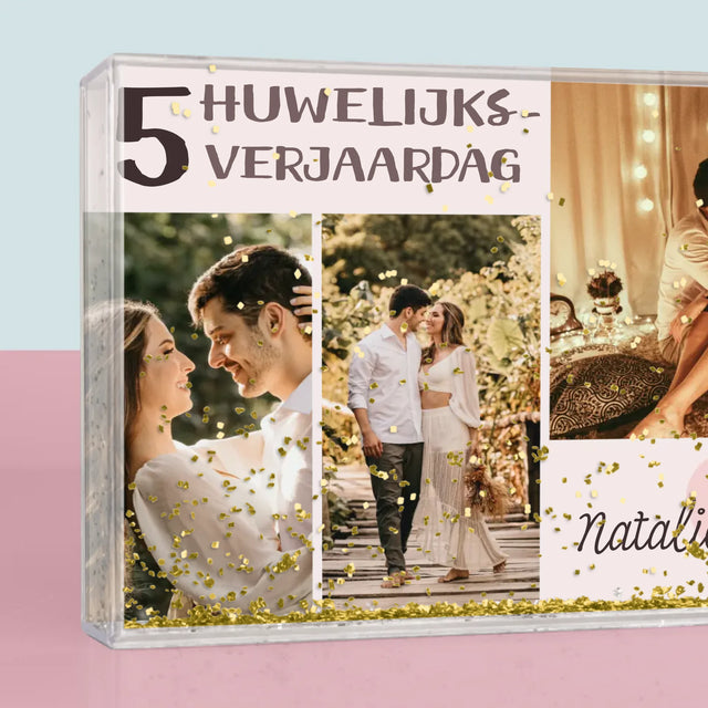 Fotocollage: 5De Huwelijksverjaardag - Waterframe