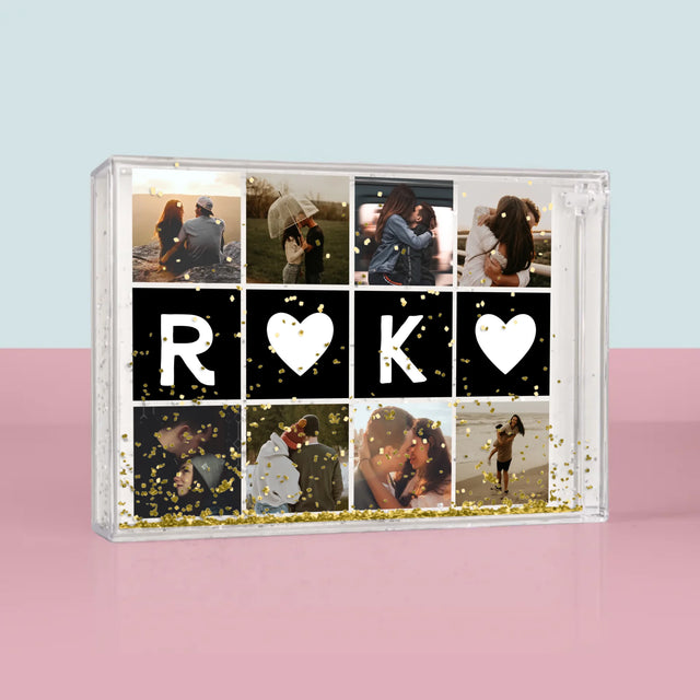 Fotocollage: Liefde Monogram Met Foto'S - Waterframe