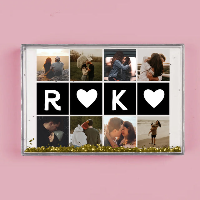 Fotocollage: Liefde Monogram Met Foto'S - Waterframe