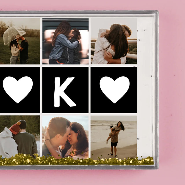 Fotocollage: Liefde Monogram Met Foto'S - Waterframe