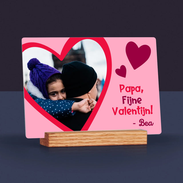 Foto En Handtekening: Valentijn Papa - Afdruk Op Acrylglas (Horziontaal)
