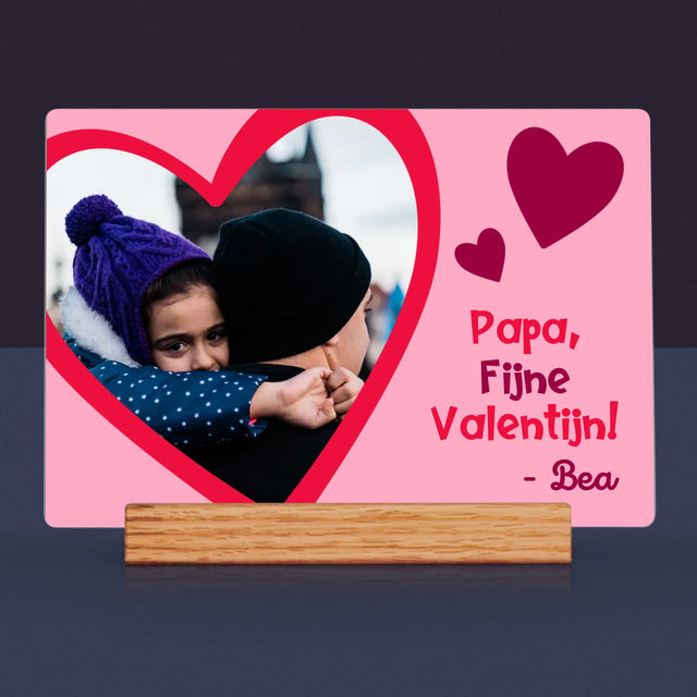 Foto En Handtekening: Valentijn Papa - Afdruk Op Acrylglas (Horziontaal)