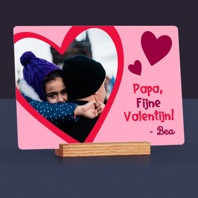 Foto En Handtekening: Valentijn Papa - Afdruk Op Acrylglas (Horziontaal)