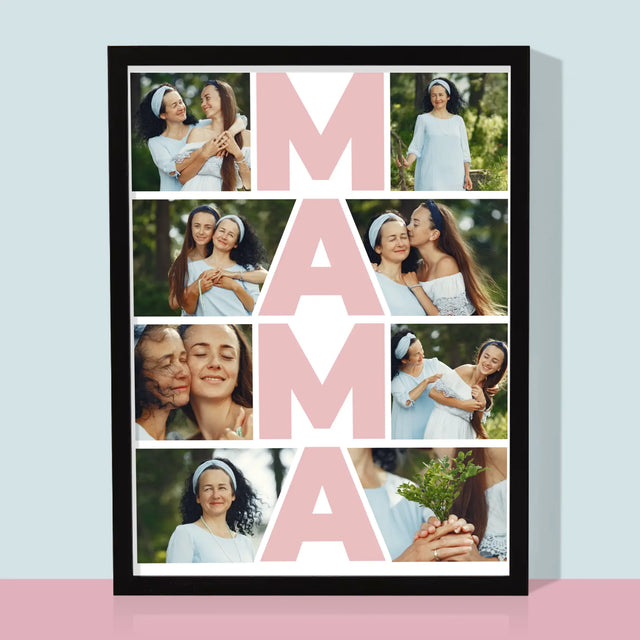Fotocollage: Mama Collage - Afdruk Met Frame 30X40