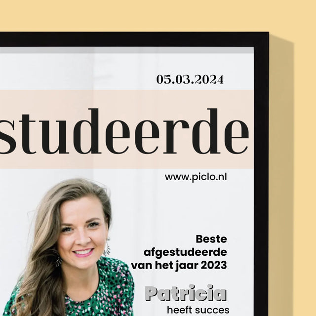 Omslag Van Tijdschrift: Afgestudeerde  - Afdruk Met Frame 30X40