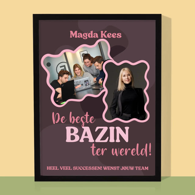 Fotocollage: De Beste Bazin - Afdruk Met Frame 30X40