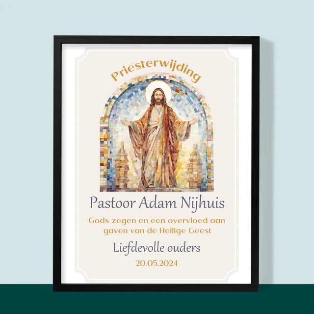 Naam En Handtekening : Priesterwijding - Afdruk Met Frame 30X40