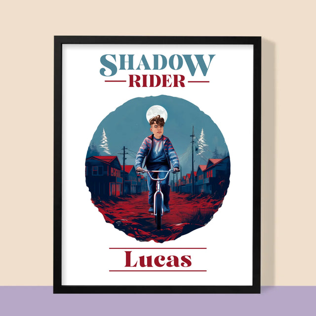 Jouw Karakter: Shadow Rider - Afdruk Met Frame 30X40