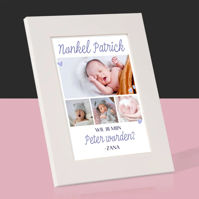 Fotocollage: Wil Jij Mijn Peter Worden - Fotokader (Horziontaal)