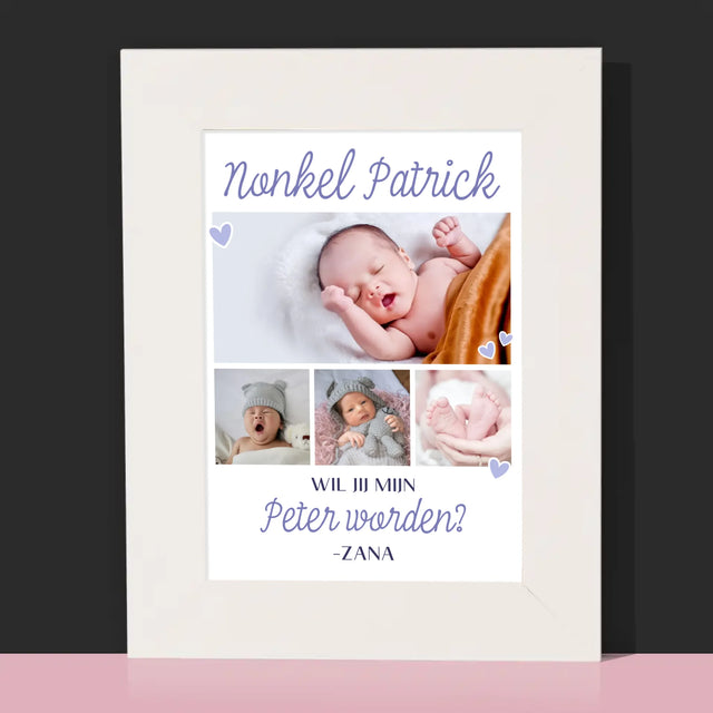 Fotocollage: Wil Jij Mijn Peter Worden - Fotokader (Horziontaal)