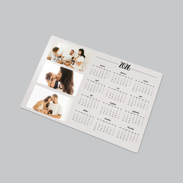 Fotocollage: Jouw Kalender - Bureauonderlegger