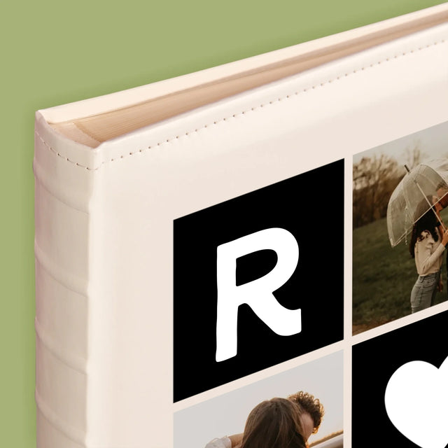 Fotocollage: Liefde Monogram Met Foto'S - Fotoalbum