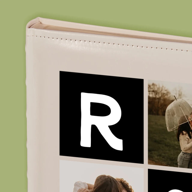 Fotocollage: Liefde Monogram Met Foto'S - Fotoalbum