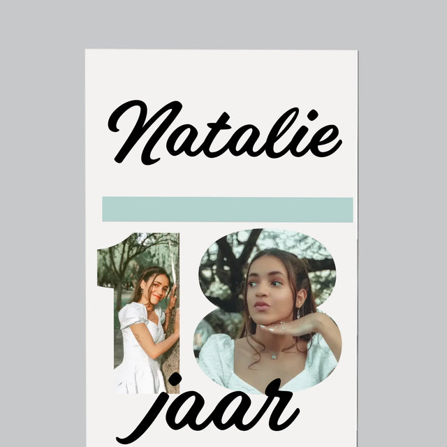 Woord Van Foto'S: 18 Jaar Aftellen - Koelkast Magneet