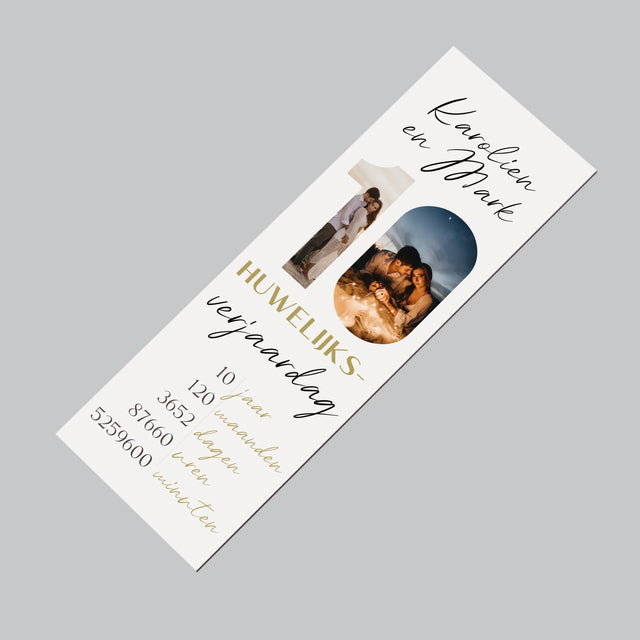 Woord Van Foto'S: 10De Huwelijksverjaardag - Koelkast Magneet