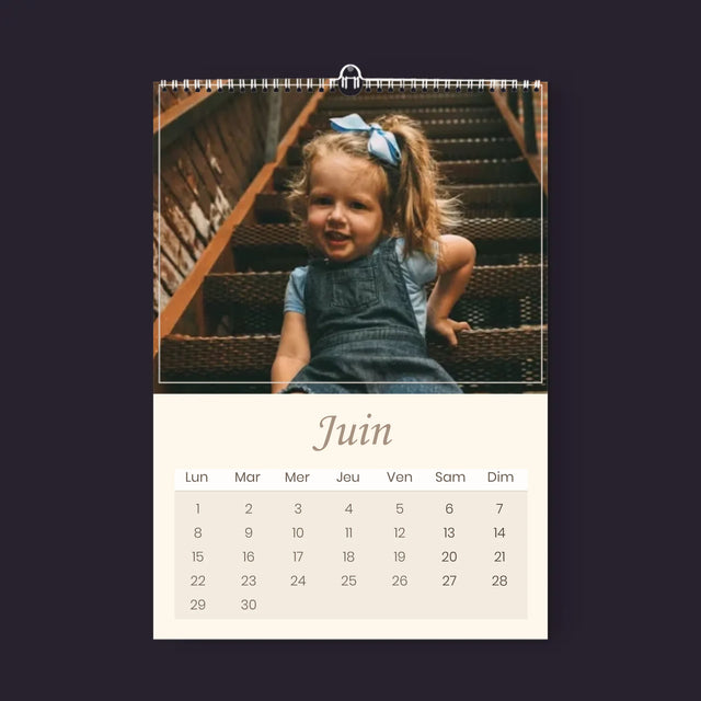 Zdjęcie I Podpis: Pamiątka Dla Dziadków - Personalizowany Kalendarz Ścienny | FR