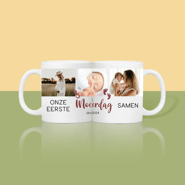 Fotocollage: Onze Eerste Moederdag Samen - Mok
