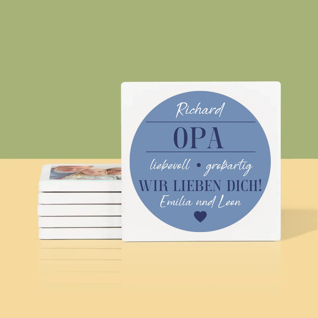 Fotokolaż: Kochany Dziadek - Podkładki Pod Kubki | DE