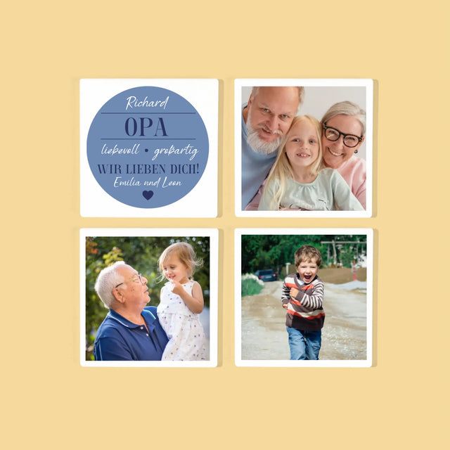 Fotokolaż: Kochany Dziadek - Podkładki Pod Kubki | DE