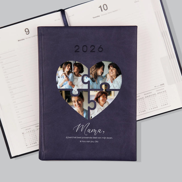 Fotocollage: Puzzel Hart, Voor Mama - Boekkalender
