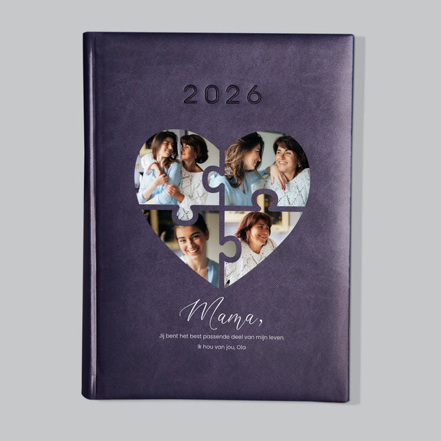 Fotocollage: Puzzel Hart, Voor Mama - Boekkalender