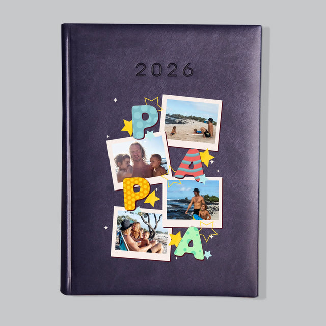 Fotocollage: Letters Papa - Boekkalender