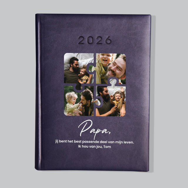Fotocollage: Fotopuzzel, Papa - Boekkalender