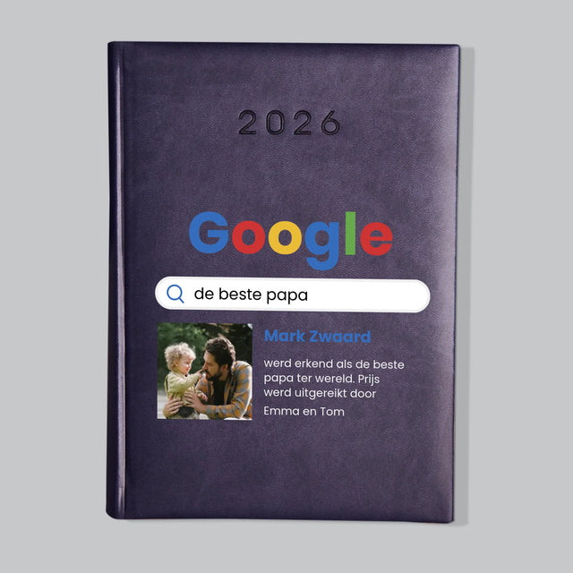 Foto En Handtekening: Beste Papa, Google-Score - Boekkalender