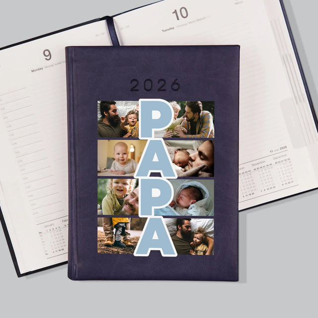 Fotocollage: Tekst Papa - Boekkalender