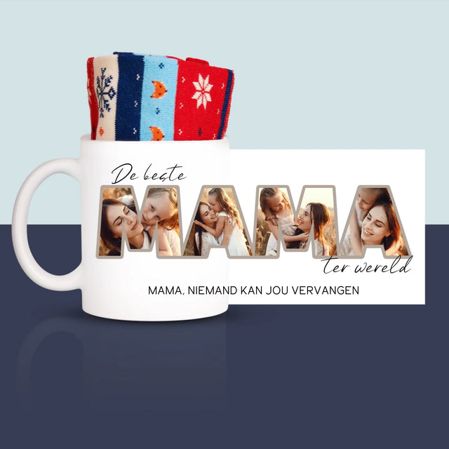 Woord Van Foto'S: Foto'S De Beste Mama Ter Wereld - Wintersokken In Een Mok