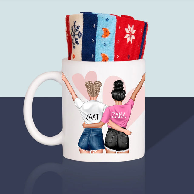 Karakter Schepper: De Beste Zus Ter Wereld - Wintersokken In Een Mok