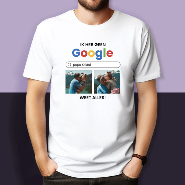 Fotocollage: Ik Heb Geen Google Nodig - T-Shirt Voor Koppels