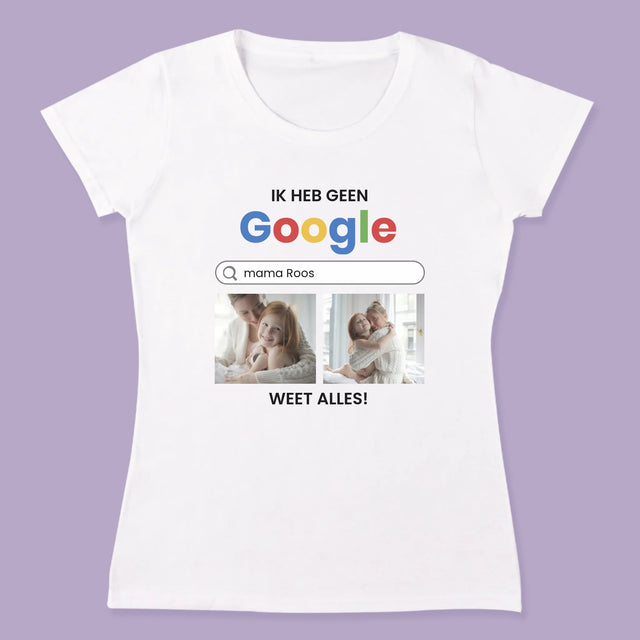 Fotocollage: Ik Heb Geen Google Nodig - T-Shirt Voor Koppels