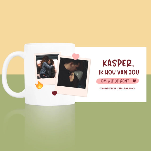 Fotocollage: Ik Hou Van Jou Om Wie Je Bent - Mok