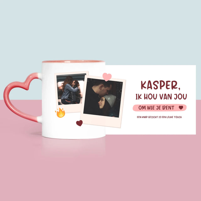 Fotocollage: Ik Hou Van Jou Om Wie Je Bent - Mok