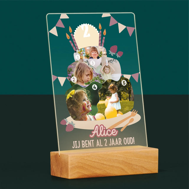 Vorm Van Foto'S: Verjaardagstaart - Afdruk Op Acrylglas (Verticaal)